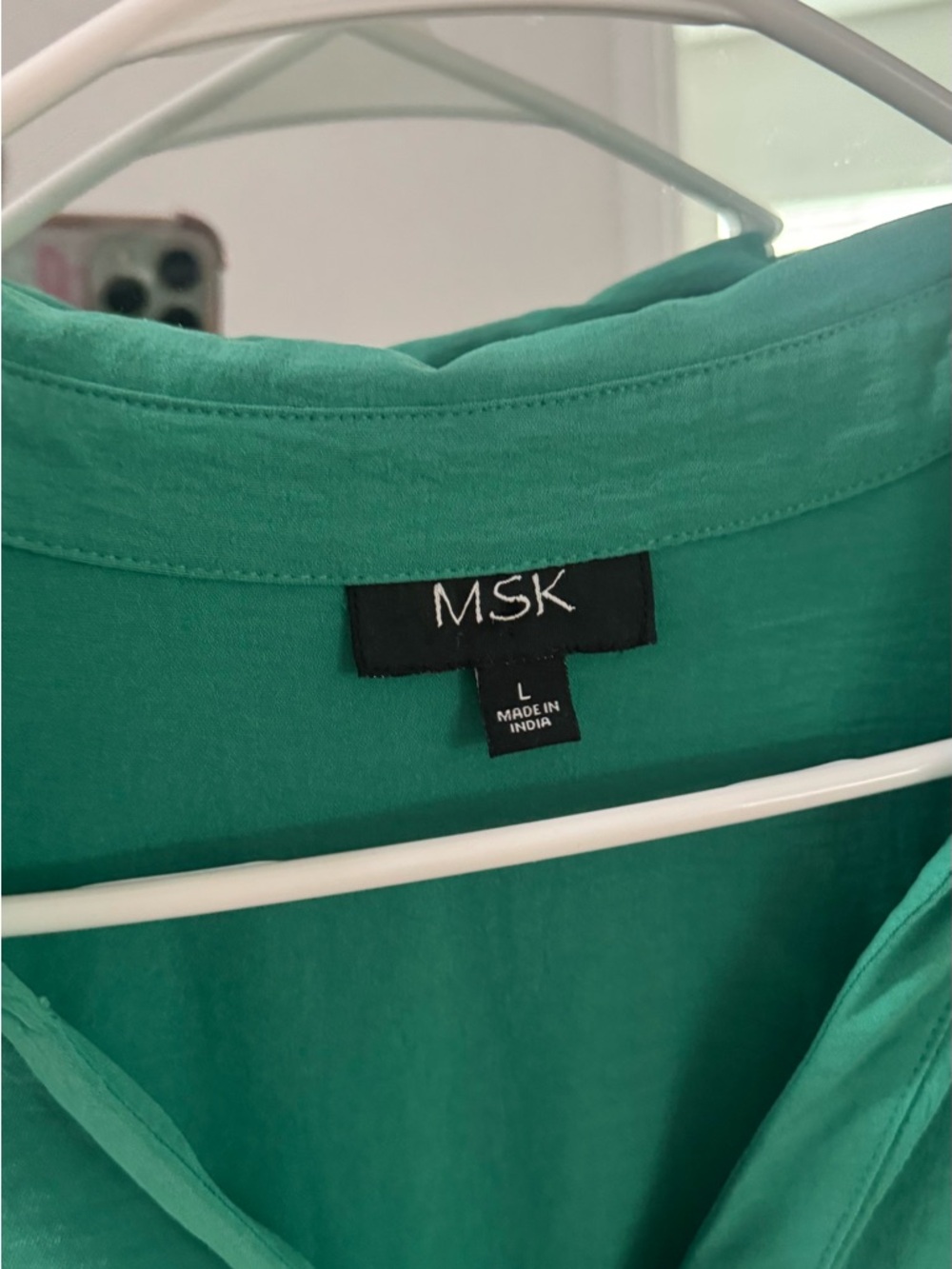 MSK Green Puff Sleeve Tiered Midi Dress - Picture 3 of 3